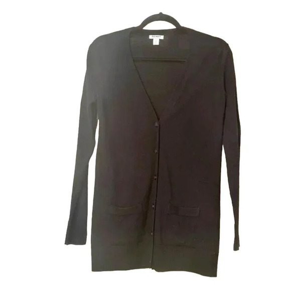 Classic Black OLD NAVY Long Line Tunic Cardigan Sweater - small - Picture 1 of 7